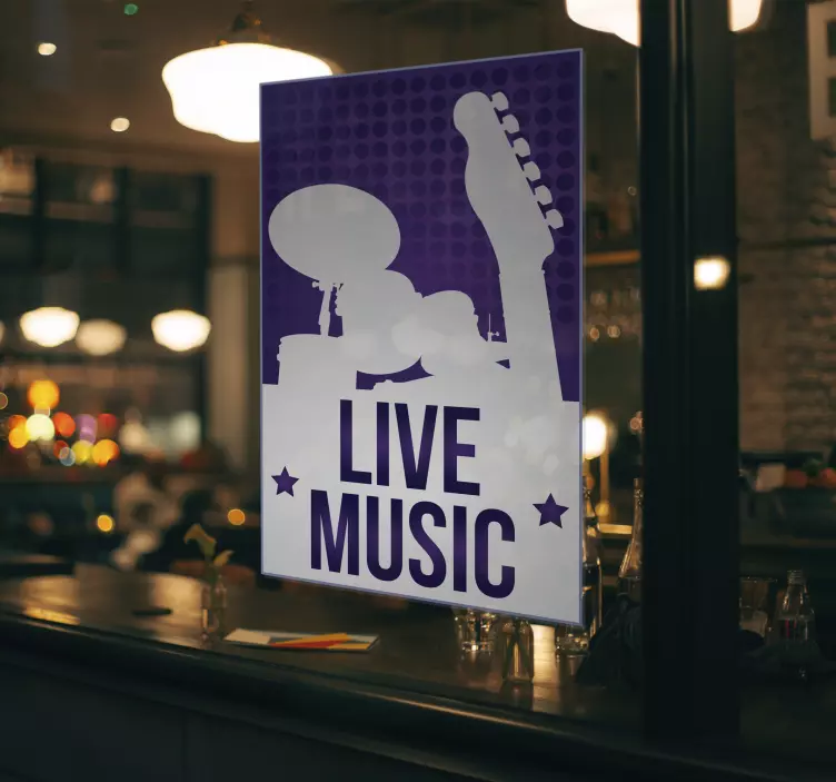 Sticker live music - TenStickers