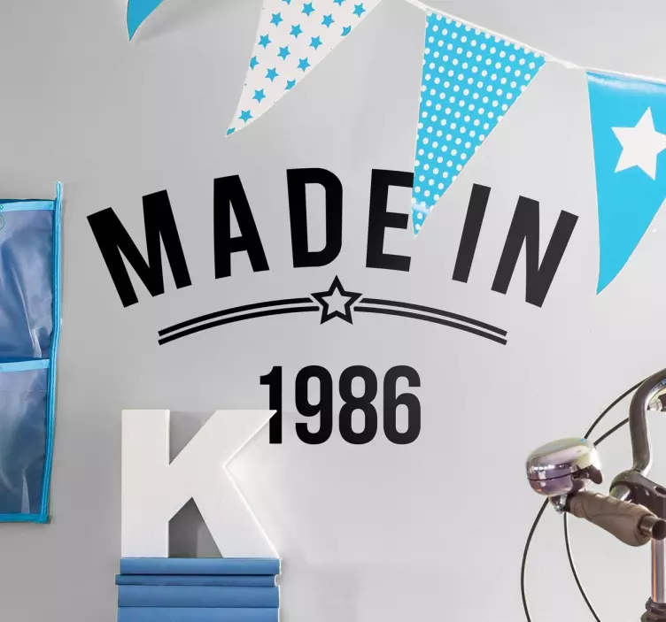 Sticker made in avec année - TenStickers