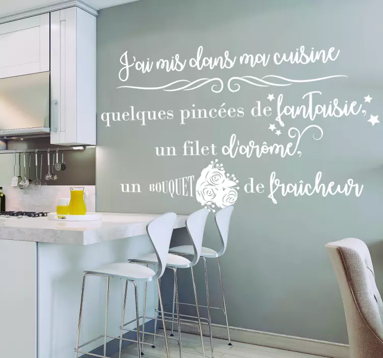 Sticker Maison J'ai mis dans ma cuisine - TenStickers