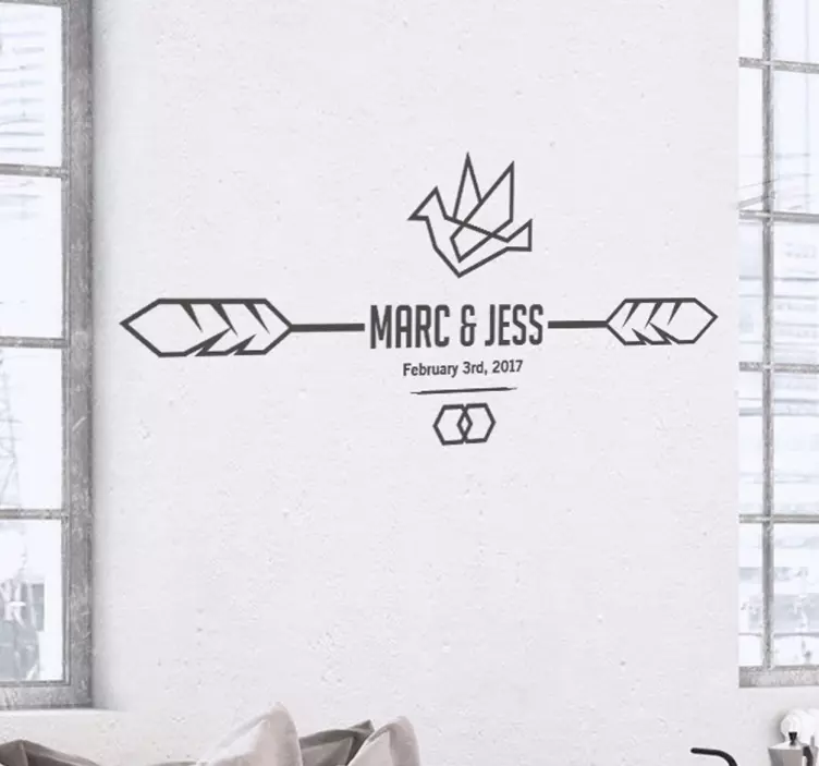 Sticker mariage flèches - TenStickers