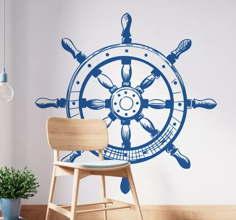 Sticker marin gouvernail - TenStickers