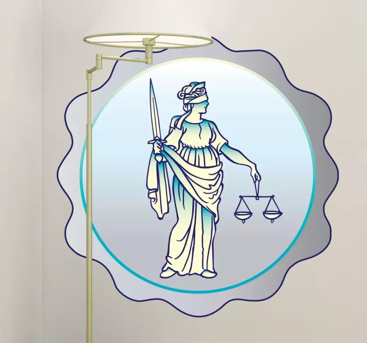Sticker médaillon justice - TenStickers