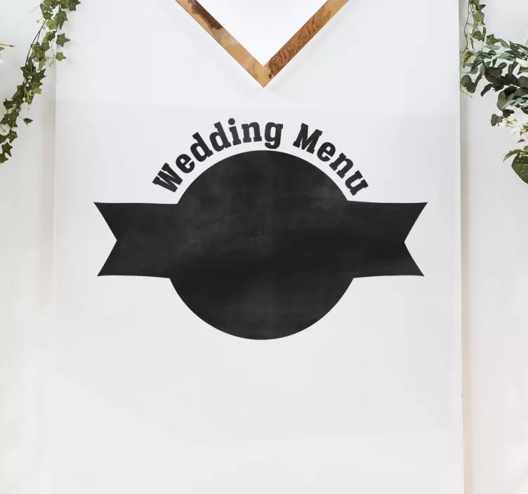 Sticker menu repas de mariage - TenStickers