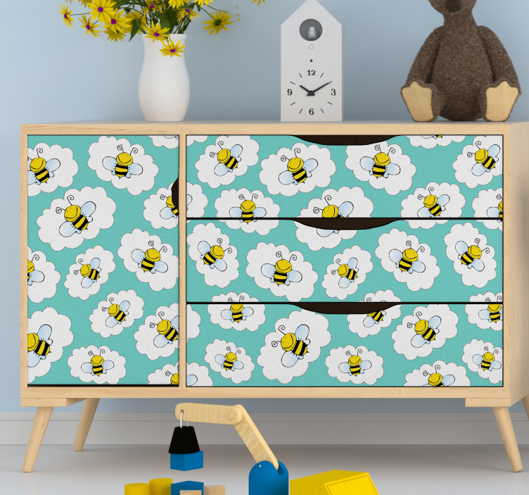 Sticker Meuble Dessins d'abeilles - TenStickers