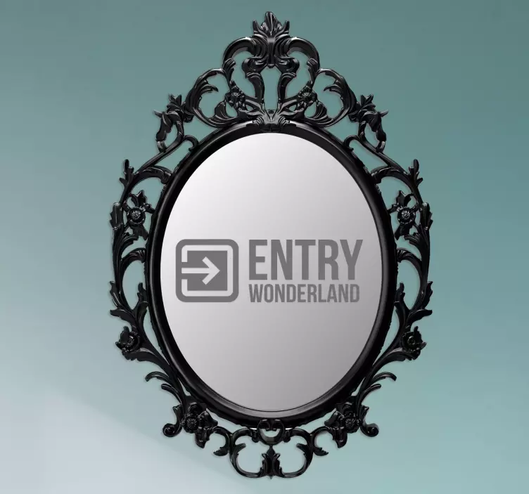 Sticker miroir entry Wonderland - TenStickers