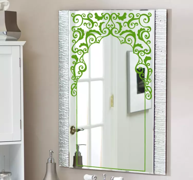 Sticker miroir motifs style oriental - TenStickers