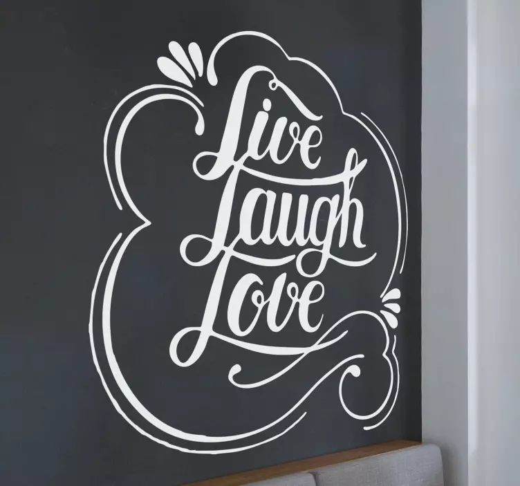 Sticker Motivation Live Laugh Love - TenStickers