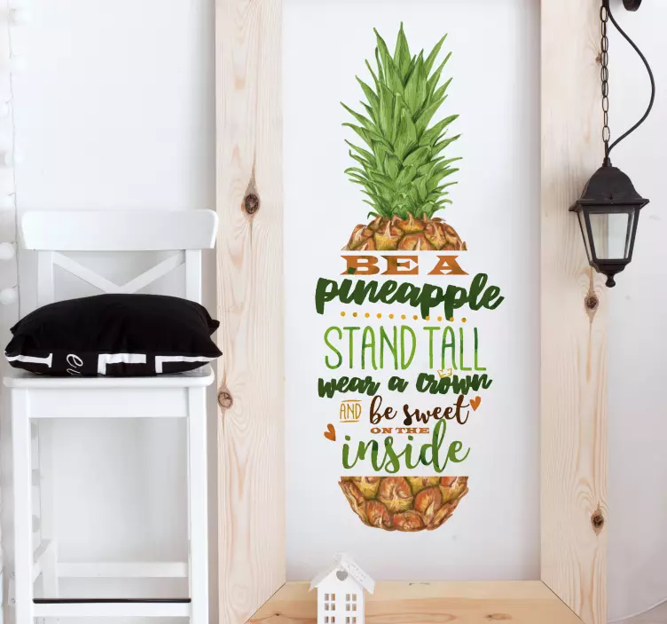 Sticker Motivation Texte Ananas - TenStickers