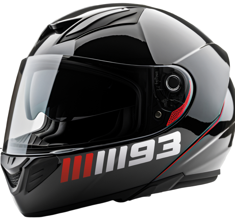 Sticker moto conception de numéro personnalisé - TenStickers