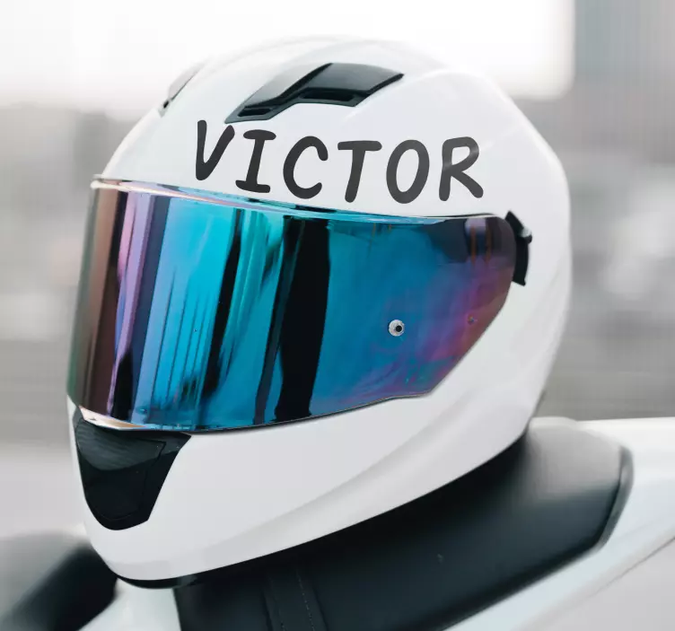 Autocollant moto nom du casque - TenStickers