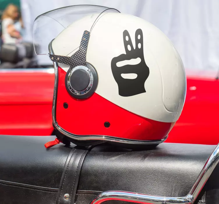 Autocollant moto signe de cyclistePanneau de cycliste - TenStickers