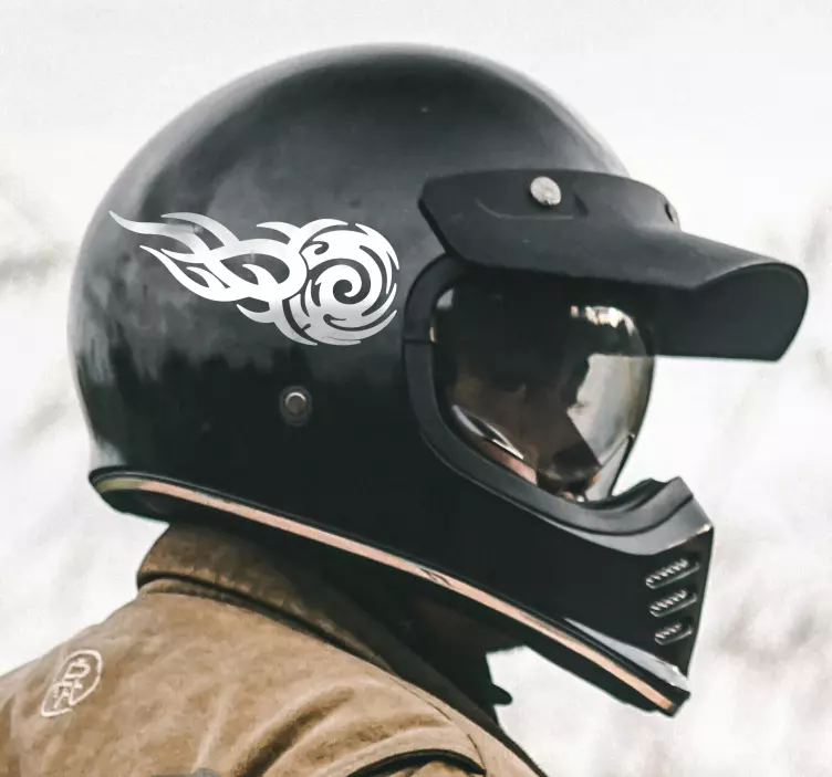 Autocollant moto tribal pour casque - TenStickers