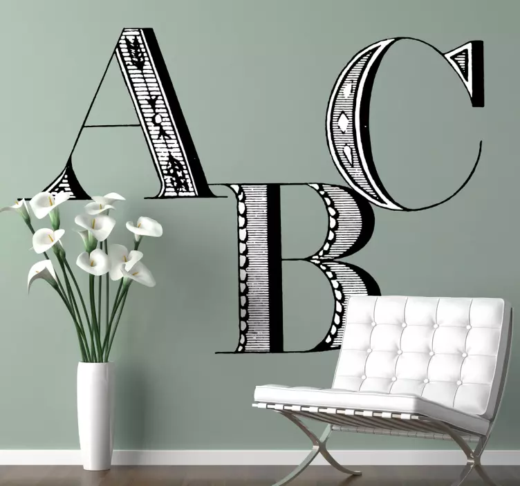 Sticker mural abc classique - TenStickers