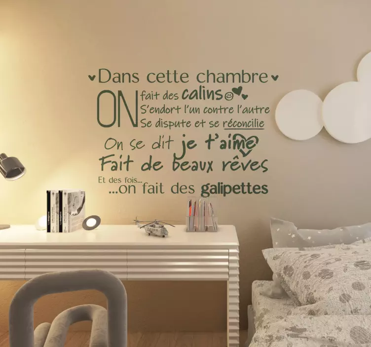 Sticker chambre ado citation in this bedroom - TenStickers
