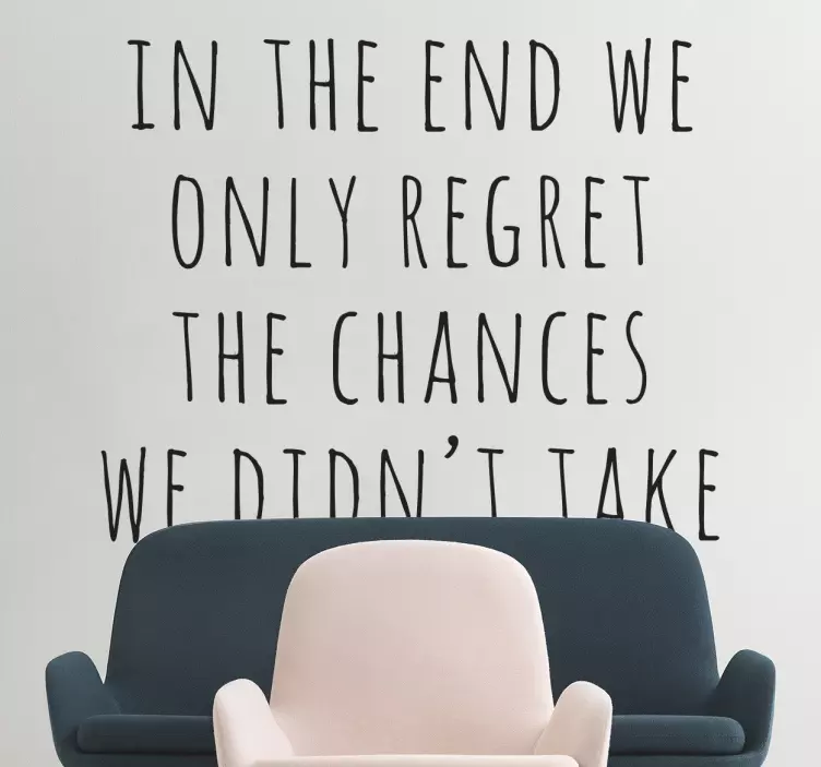 Sticker mural citation regret - TenStickers