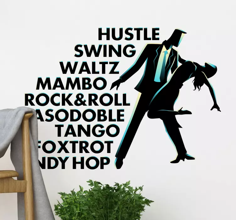 Sticker Mural danses de salon - TenStickers