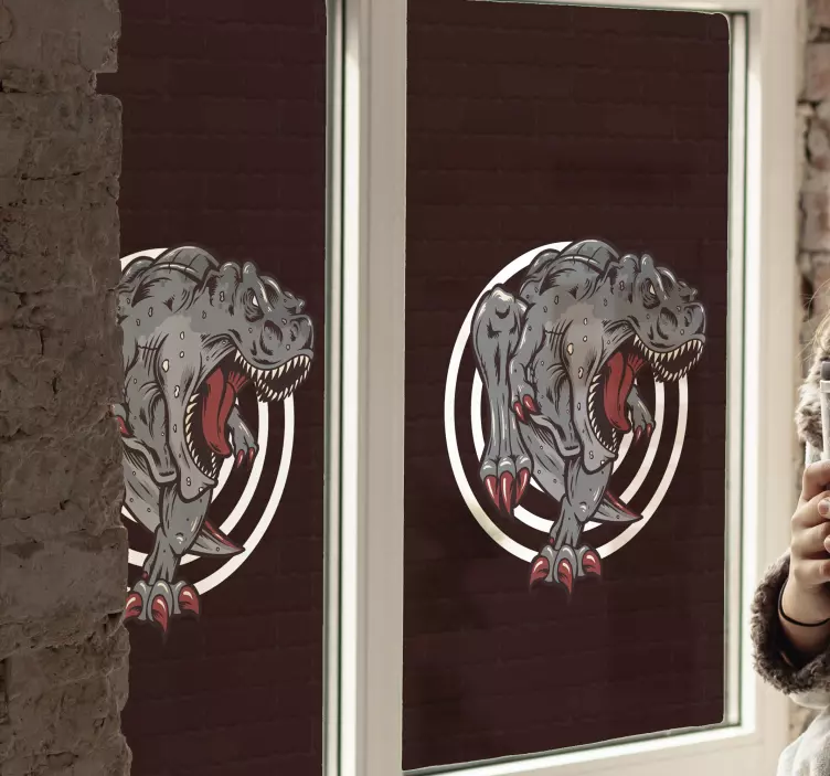 Sticker mural dinosaure design rugissement dinosaure - TenStickers