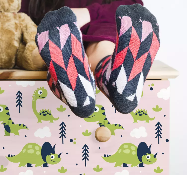 Sticker mural dinosaure thème ludique des dinosaures - TenStickers