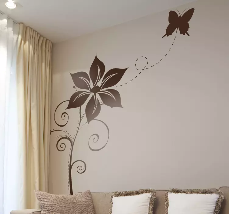Sticker mural envol papillon - TenStickers