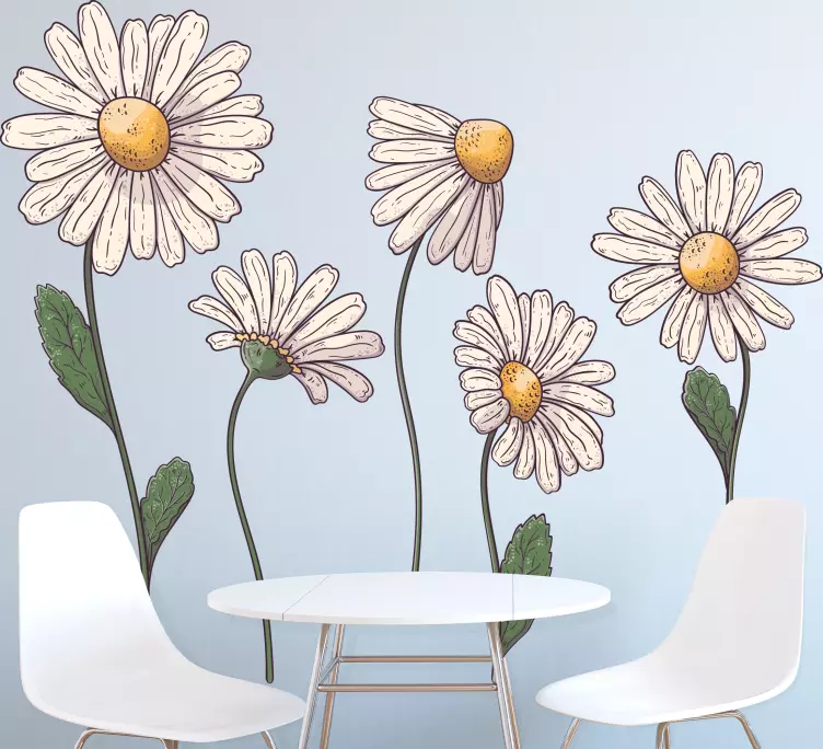 Sticker Fleur Fleurs de marguerite - TenStickers