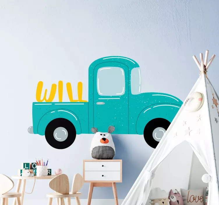 Sticker Jouet Camionnette personnalisée - TenStickers