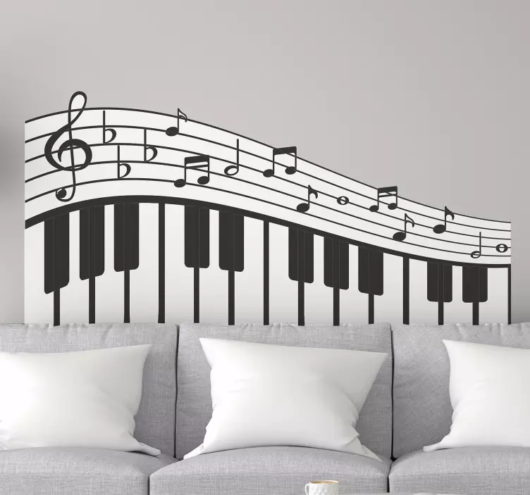 Sticker mural music conception de notes de musique - TenStickers