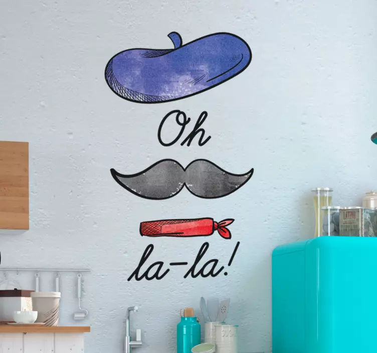 Sticker mural texte oh la la - TenStickers