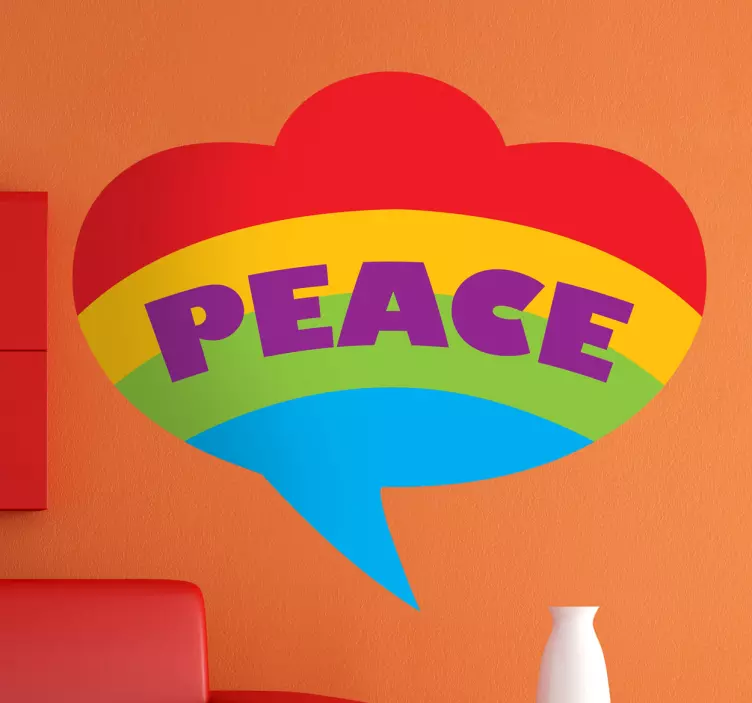 Sticker mural peace gay - TenStickers