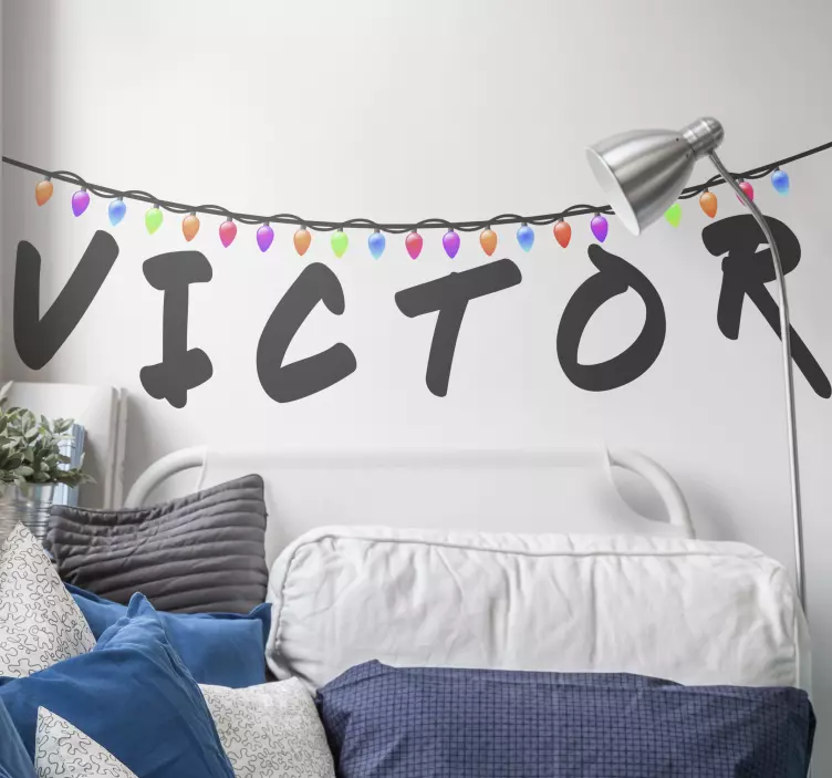 Sticker mural personnalisable choses étranges - TenStickers