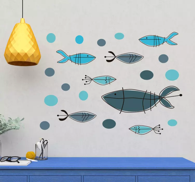 Sticker mural de poissons - TenStickers