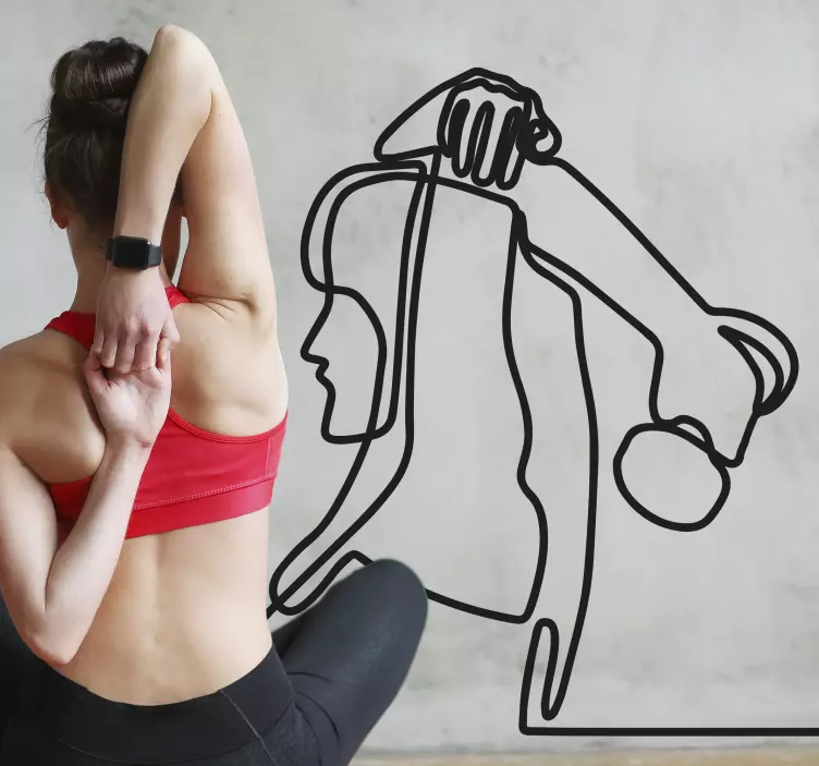 Sticker autres Sports Gros plan fille de levage - TenStickers