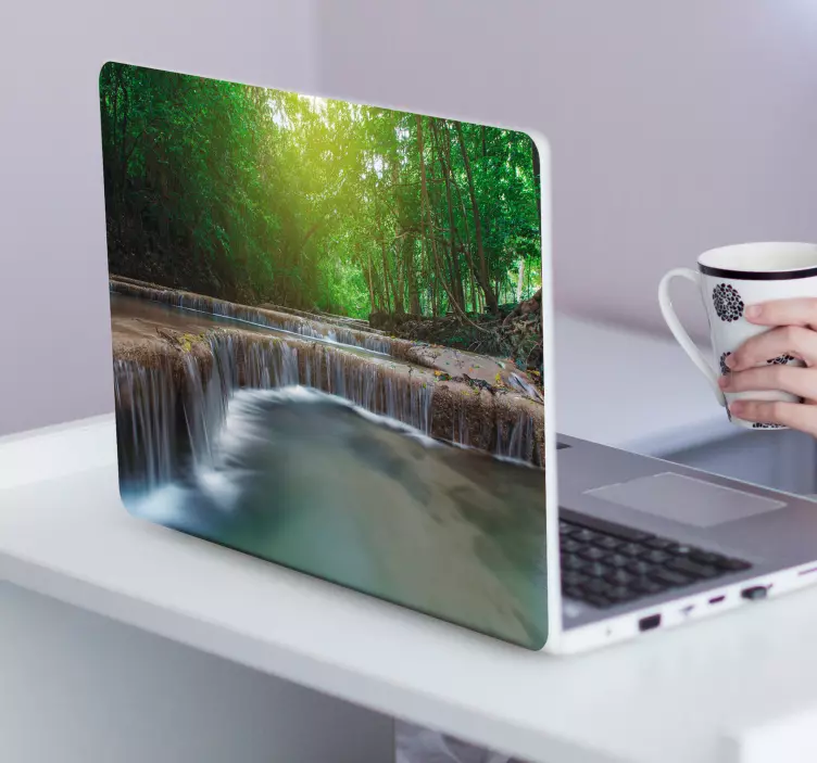 Sticker PC Nature Forêt Zen - TenStickers