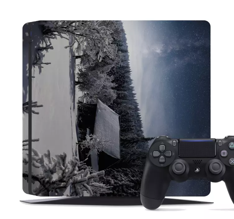 Sticker PS4 scène de paysage givré - TenStickers