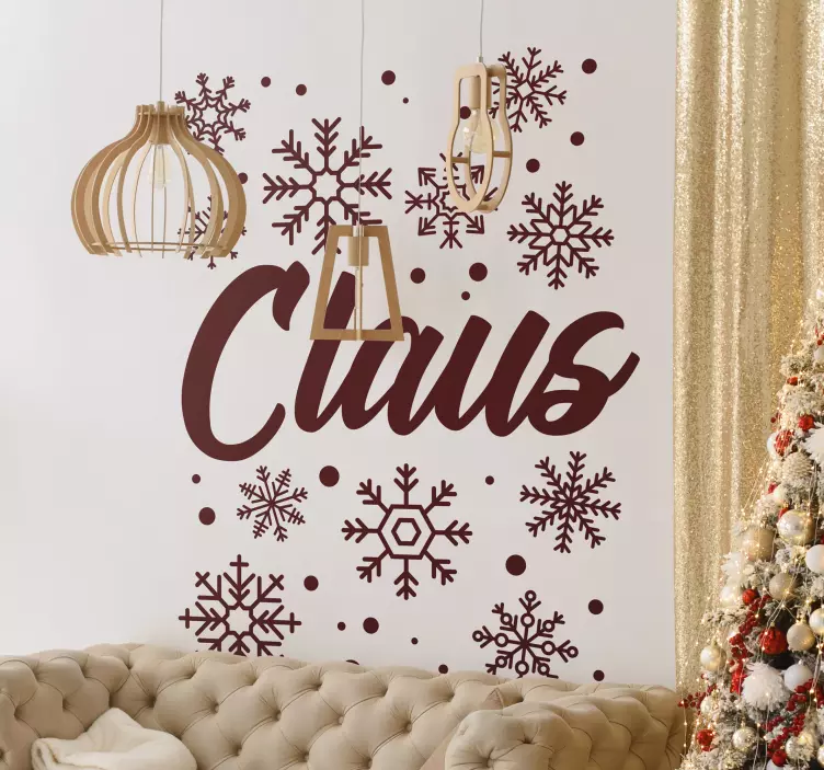 Sticker noël design hivernal festif - TenStickers