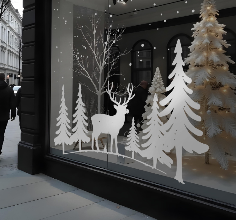 Sticker noël scène d'hiver - TenStickers