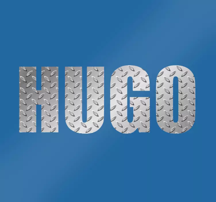 Sticker nom style métal - TenStickers