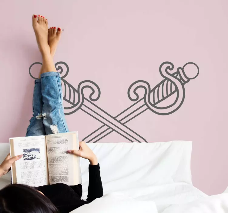 Sticker objet agencement de lames intersectantes - TenStickers