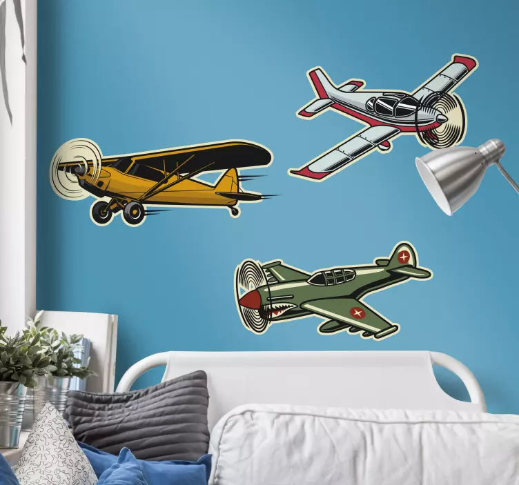 Sticker Objet Avions Vintages - TenStickers