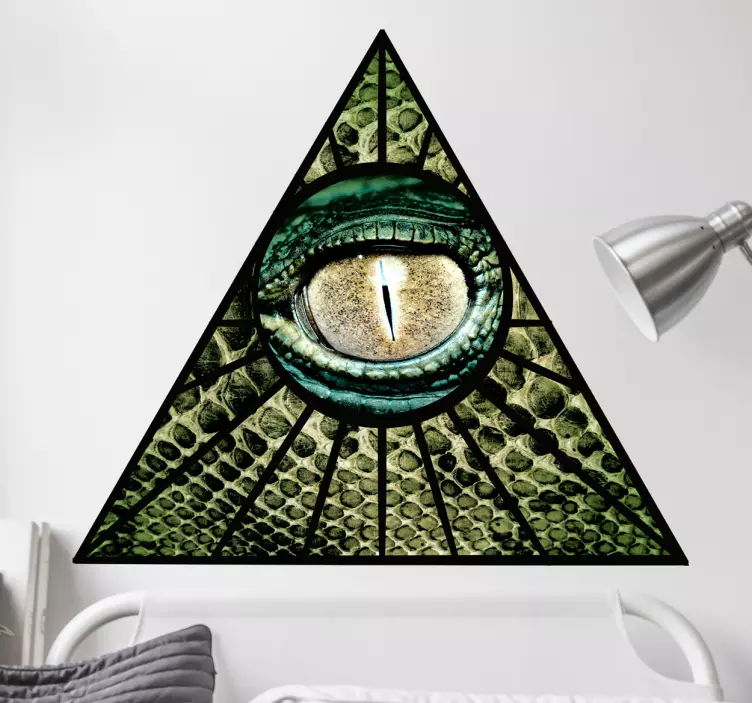 Sticker œil Reptile triangle - TenStickers