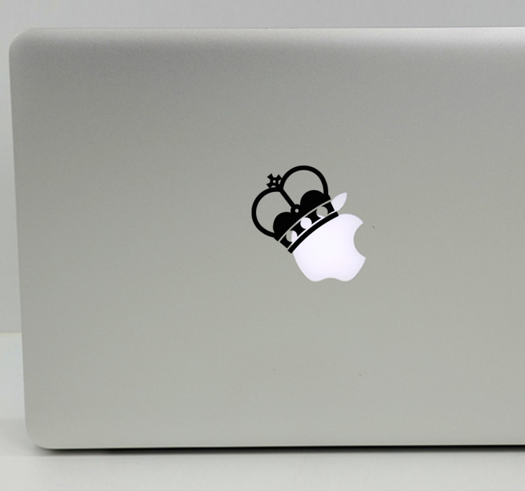 Sticker ordinateur couronne Mac - TenStickers