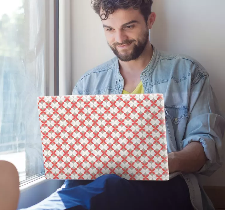 Sticker ordinateur portable fleurs - TenStickers