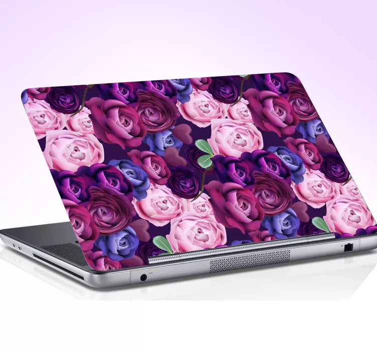 Sticker PC  fleurs violettes - TenStickers