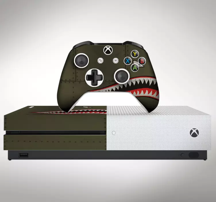 Sticker xbox requin métal - TenStickers