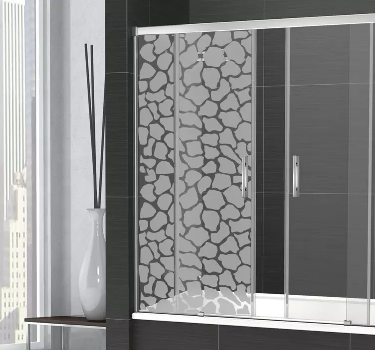 Sticker Paroi de Douche Salle de bain Motif Girafe - TenStickers