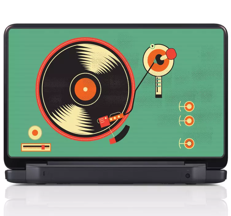 Sticker PC tourne-disque - TenStickers