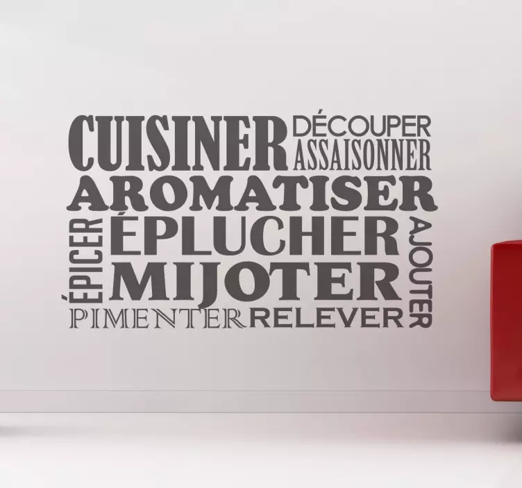 Sticker recette pêle-mêle cuisine - TenStickers