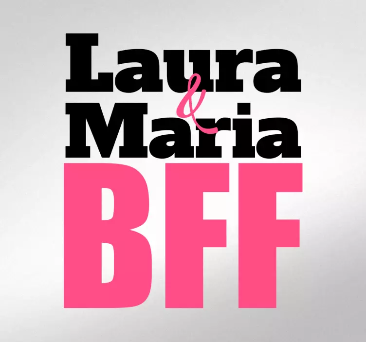 Sticker personnalisable BFF - TenStickers