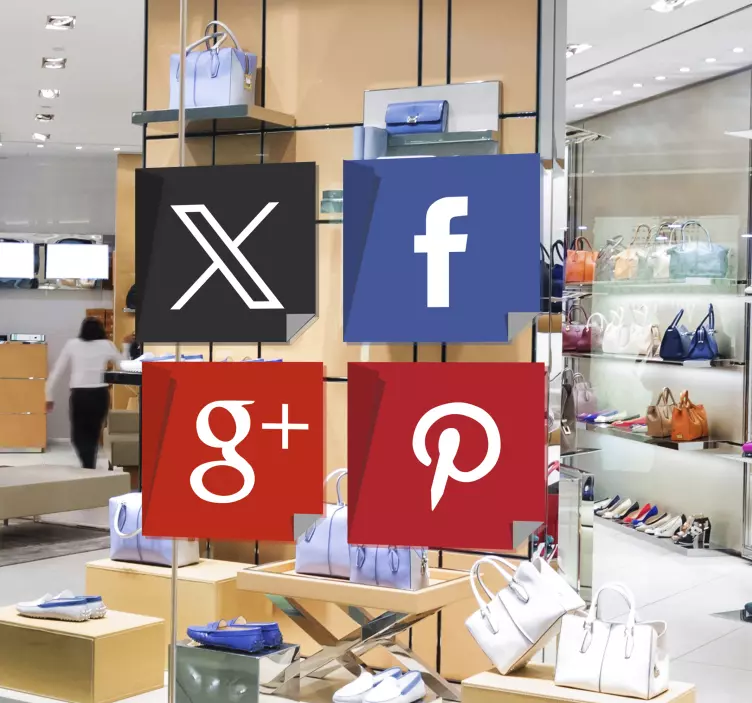 Sticker pictogrammes social media - TenStickers