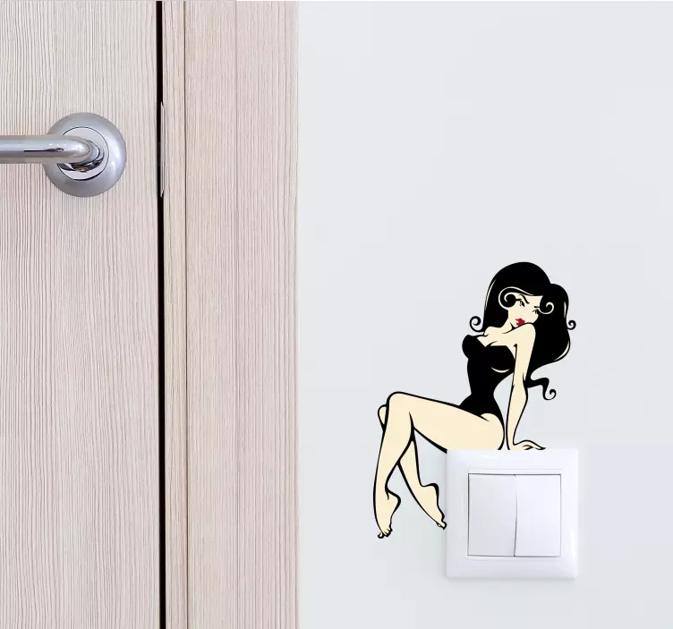 Sticker pin up interrupteur - TenStickers