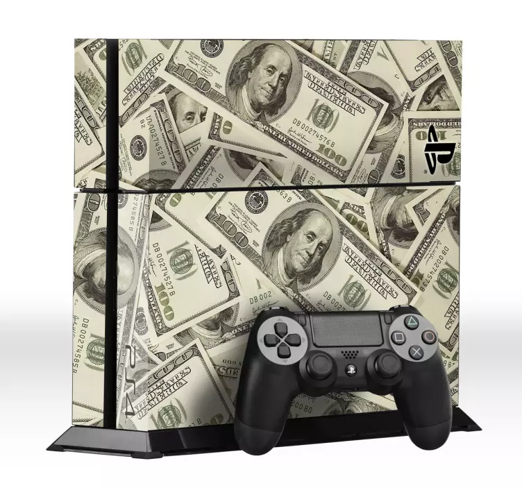 Autocollant PS4 billets dollar - TenStickers